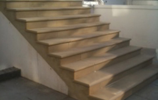 Bullnosed Yorkstone steps