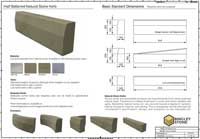 Half Battered Kerb Stone Profile