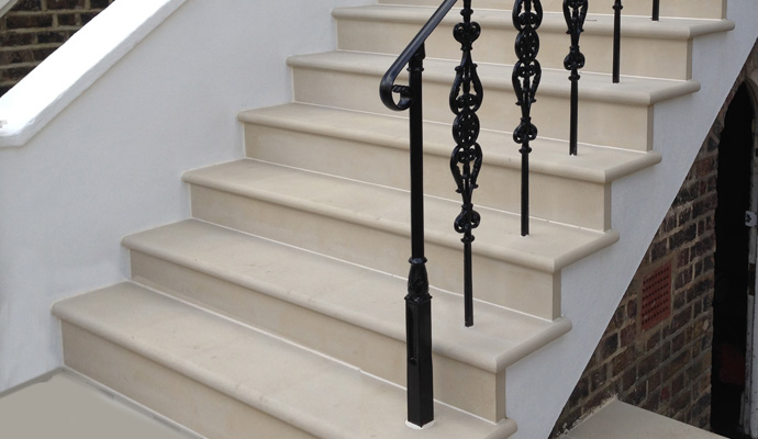 York stone steps and risers