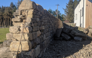 Reclaimed drystone walling Yorkshire stone wall